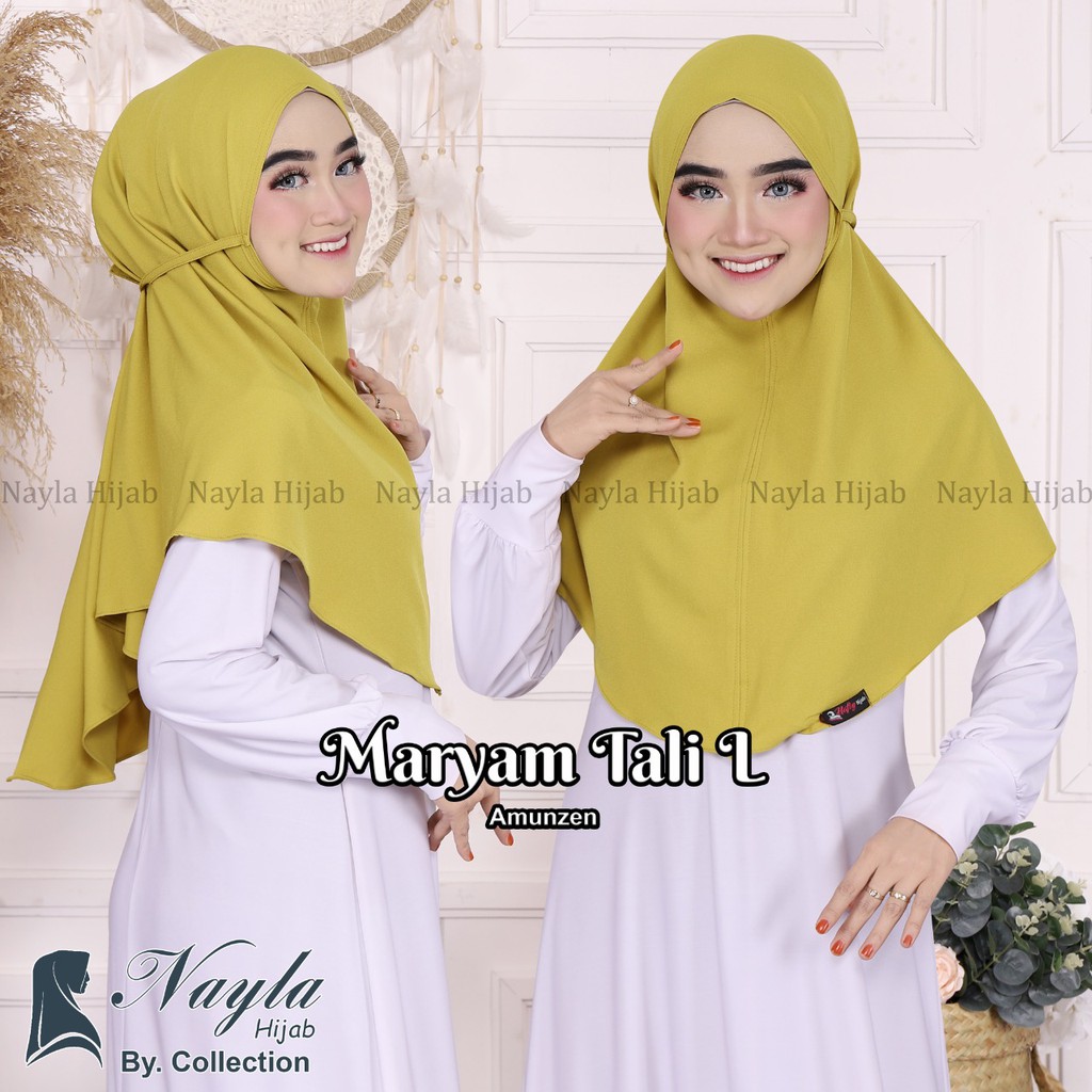 BERGO MARYAM TALI HIJAB BERGO MARYAM TALI AMUNZEN CREPE L JILBAB KHIMAR TALI L NAYLA HIJA'B