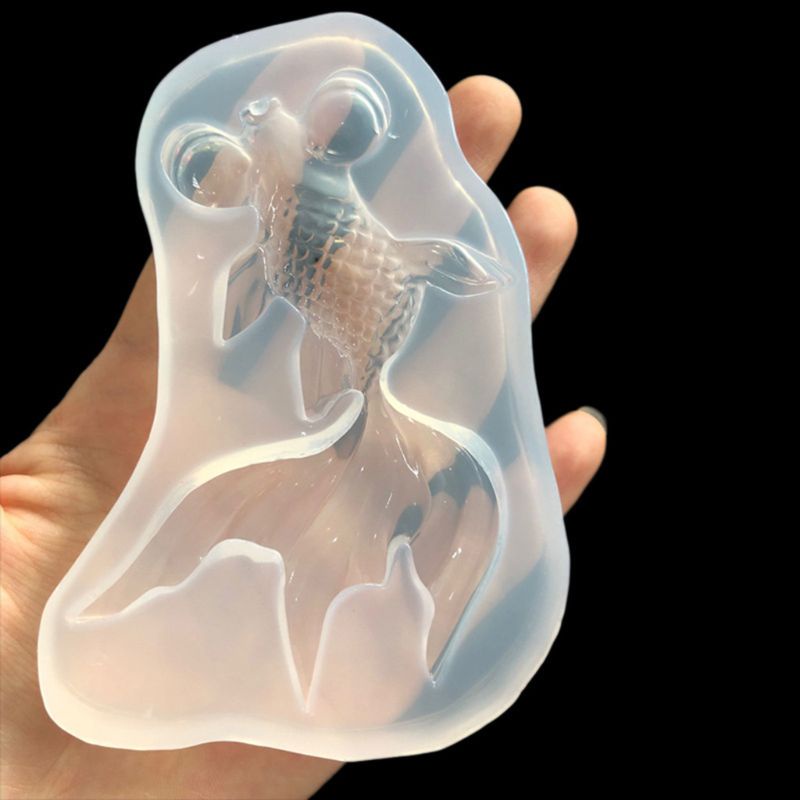 SIY  Mirror Crystal Epoxy Mould DIY Handmade Material Goldfish Silicone Mold Jewelry Pendant Liquid Molds Making