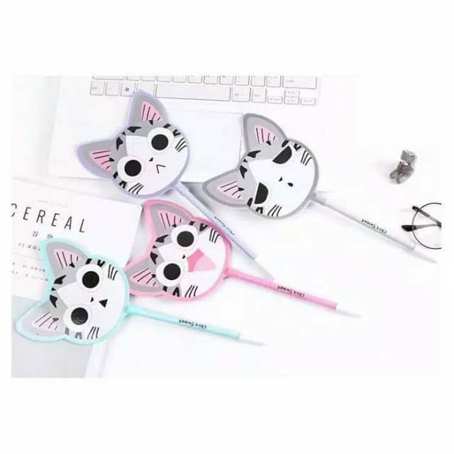 

BS232 Pena Pulpen Kipas Motif Kucing Imut Lucu Cute