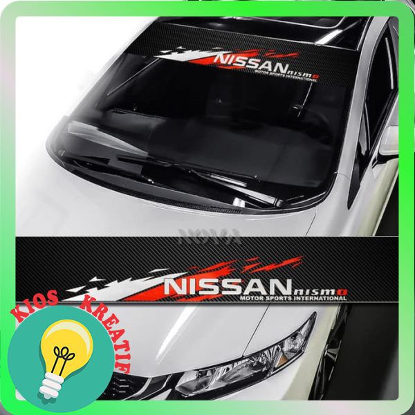 Terlaris STICKER NISMO NISSAN STICKER KACA DEPAN MOBIL BAHAN KARBON