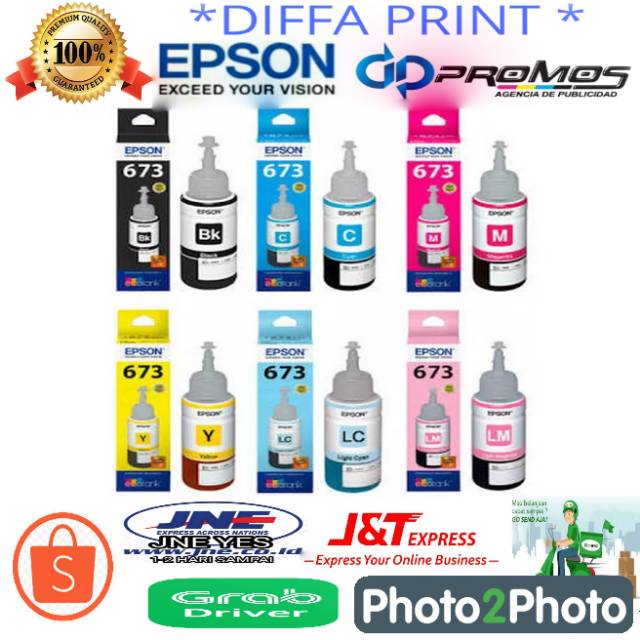 Tinta Epson 673 Original L800 L805 L850 L1800 [ 70ml ]