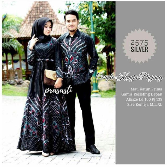 Batik Couple Keluarga Gamis Anak Prasasti Hem Anak