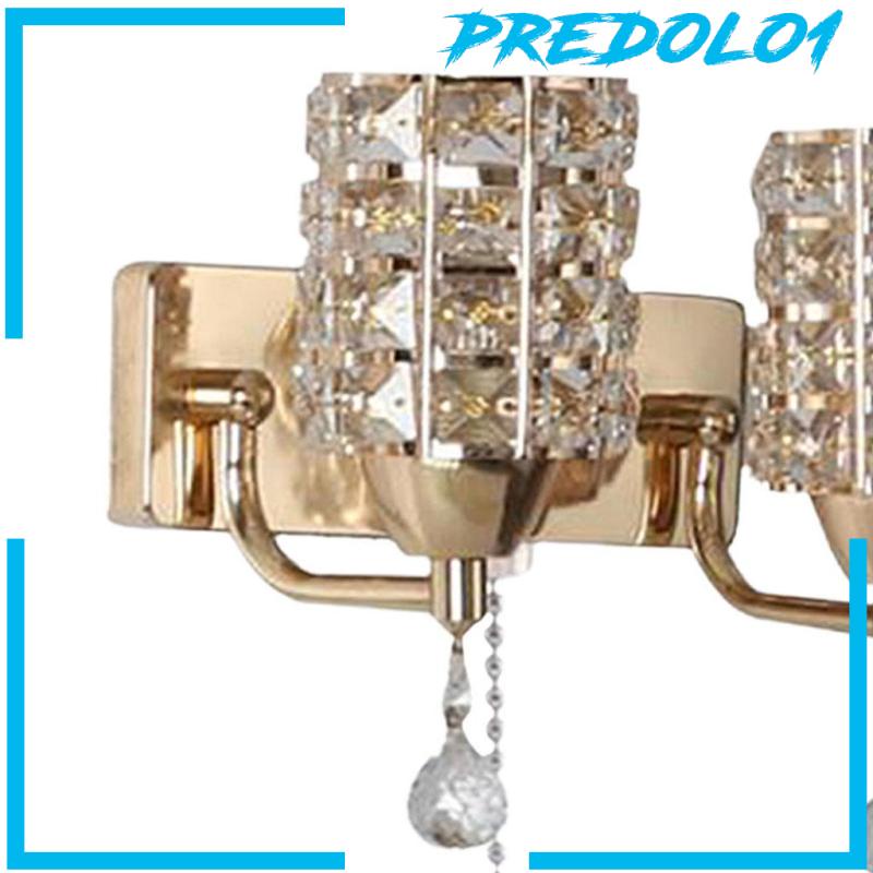 [PREDOLO1] Modern Led Crystal Wall Lamp Sconce Light Bulb Bedroom Bedside Balcony Decor