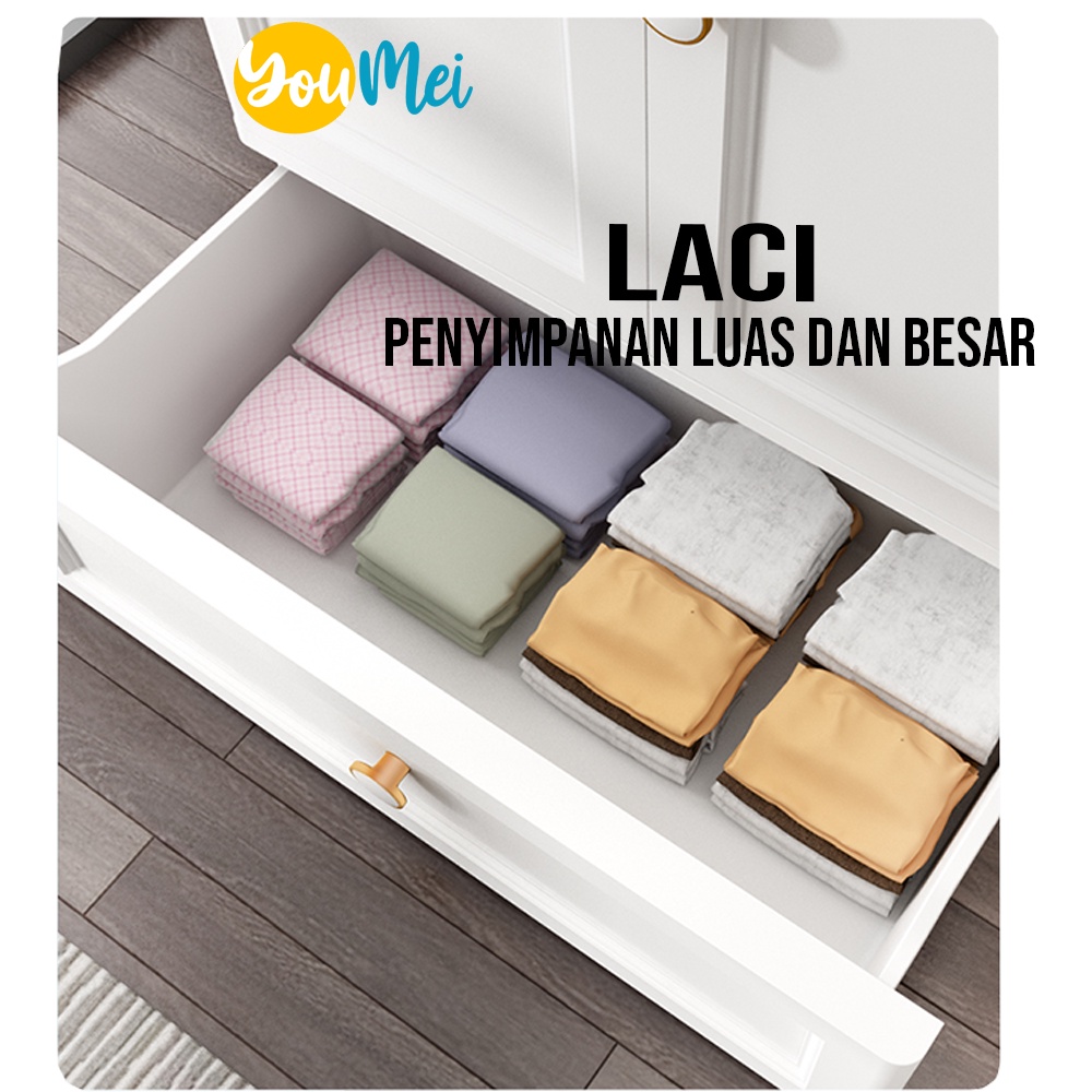 Lemari Pakaian Plastik / Penyimpanan Pakaian Anak /  Dewasa Lemari Serbaguna Wardrobe Lemari Baju Europe Style 3 Tingkat -  1229