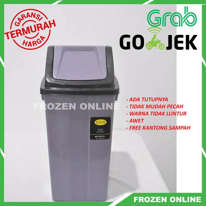 Tempat sampah Kecil Tong Sampah Kotak Sampah Tutup Goyang plastik