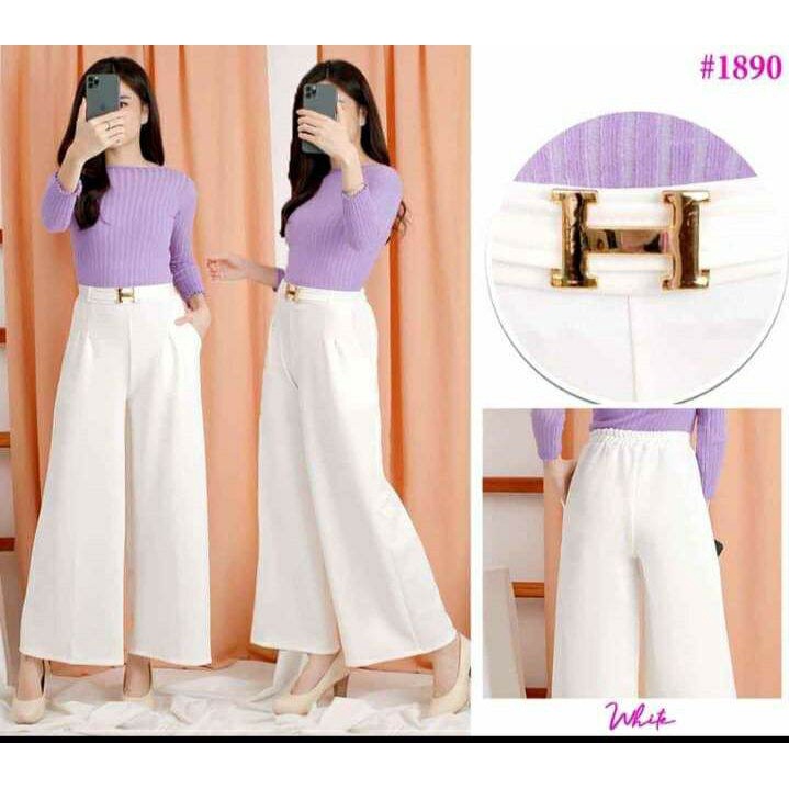 kulot belt scuba H/kulot highwaist cubit scuba/kulot wanita