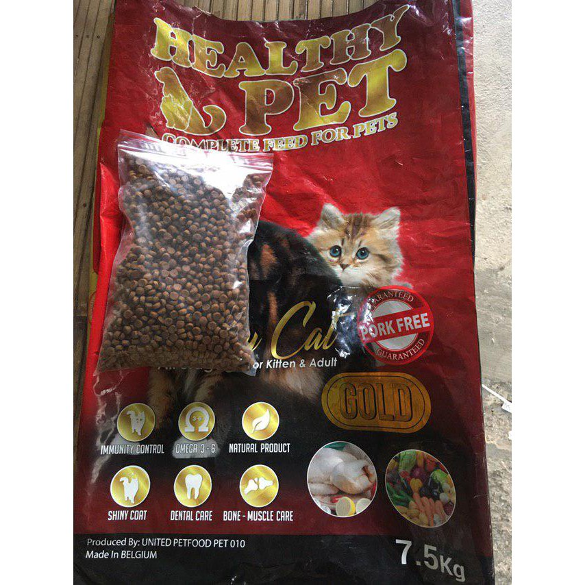 Healthy Pet Cat Food Repack 1 Kg Pork Free healty pet adult and kitten food makanan kucing