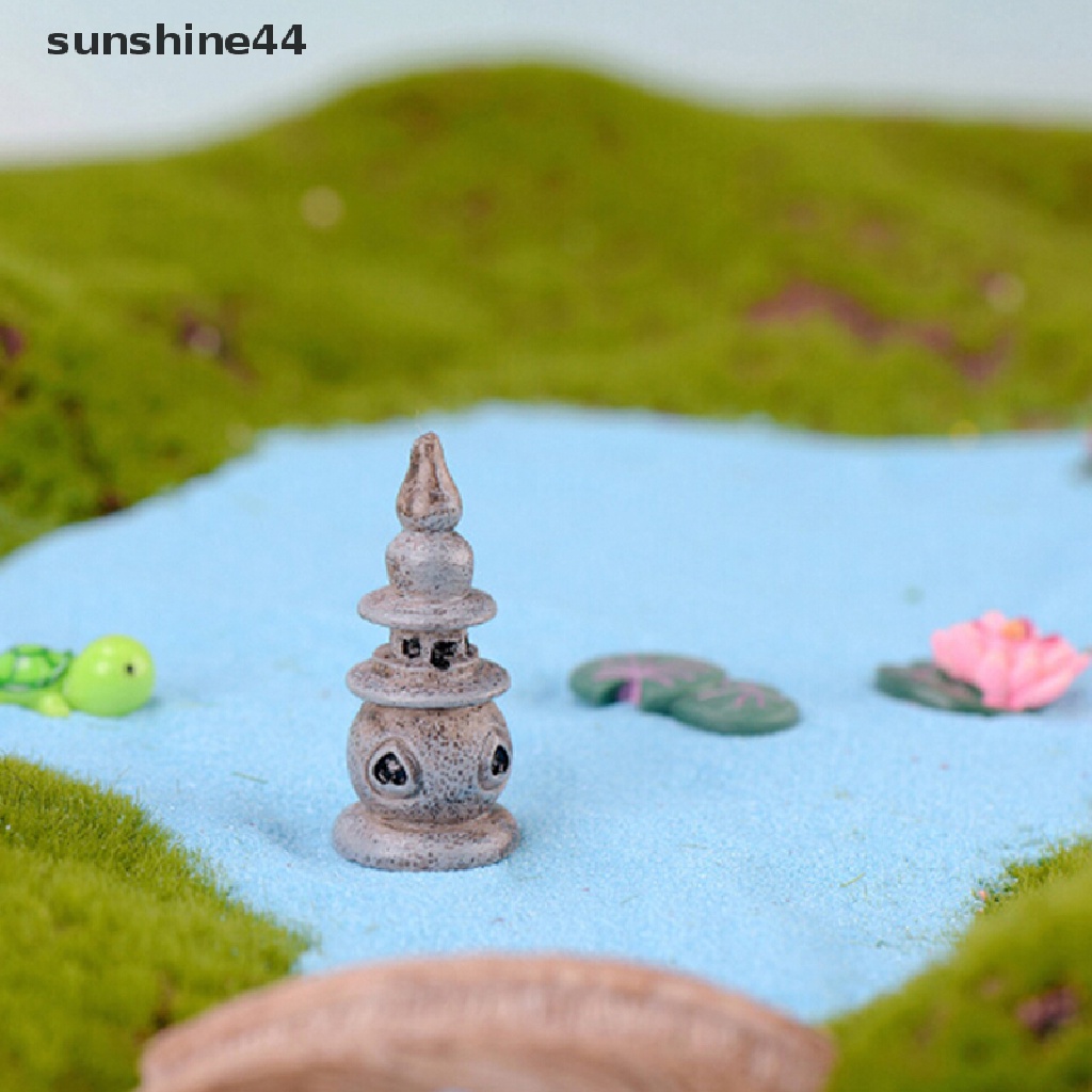 Sunshine Miniatur Rumah Peri Bahan resin Untuk Dekorasi Taman mini DIY