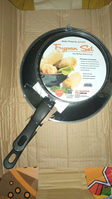 Maspion Teflon Fry Pan Set 2in1 18cm Dan 23cm - Frypan Wajan Murah