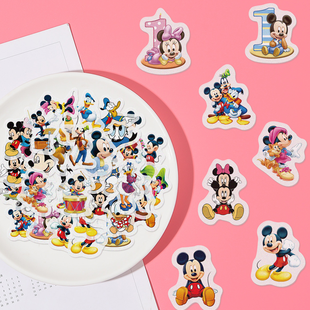 Mickey Mouse cartoon and paper hand account sticker pack photo album diary DIY hand account sticker pack 40 pieces