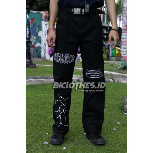 Chino Physical Petir - Chino Naga Dragon - Chino Fire - Black Pants Physycal Petir