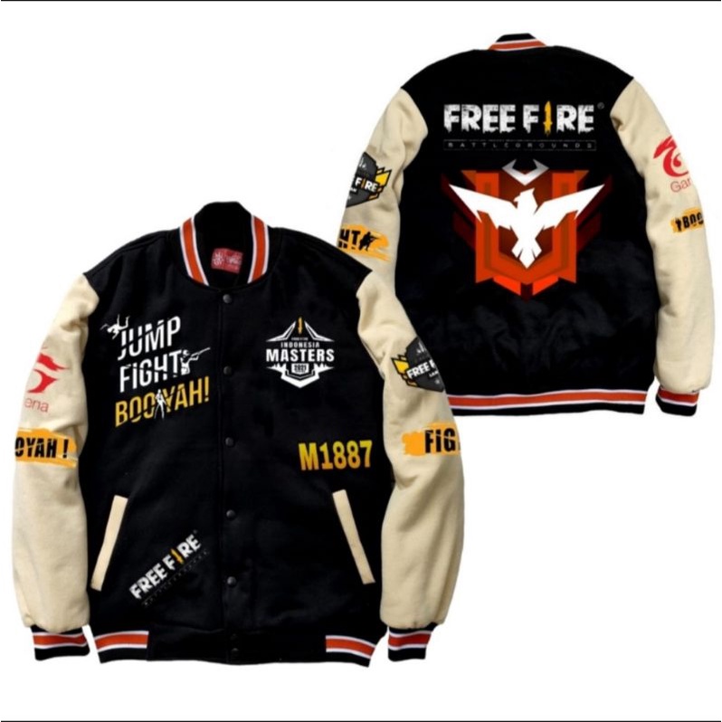 Jaket Varsity Sweater Baseball Anak gaming Angel Freefire