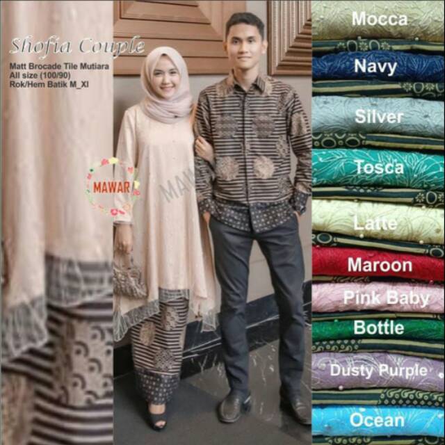 Kebaya couple - shofiya couple original mawar solo