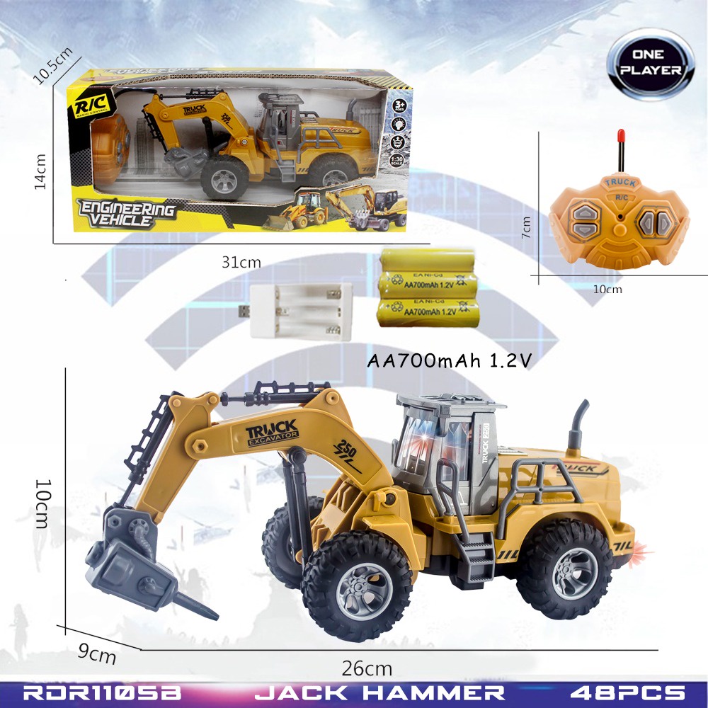 MURAH RDR1105 RC Excavator Beko Bulldozer Buldozer Traktor Truk Truck Mobil Mobilan Konstruksi Remot Kontrol RADAR