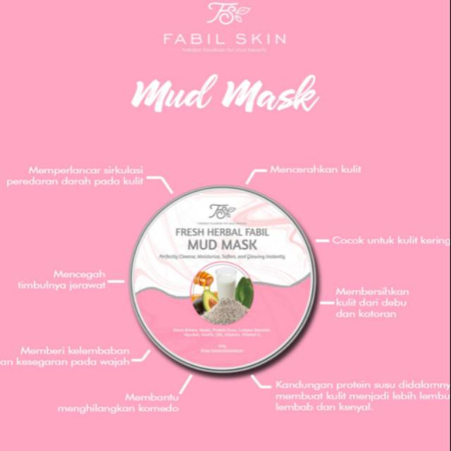 Mud Mask Fabil Skin | Masker Fresh Herbal Fabil
