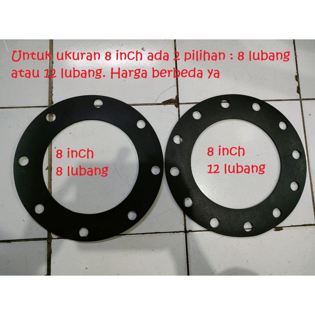 Packing paking seal karet rubber Flange gasket 2 3 4 5 6 8 in inch 2&quot; 3&quot; 4&quot; 5&quot; 6&quot; 8&quot; bisa untuk semua merk Rucika CM