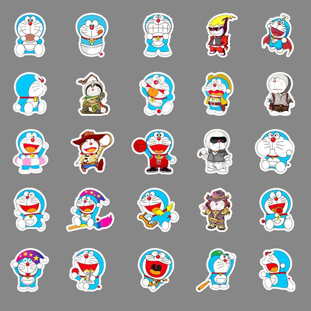 [Elegan] Stiker Doraemon 52 Pcs Mini DIY Klasik Anime Laptop Motor Doraemon Perlengkapan Kantor Sekolah Skateboard Animel Stickers