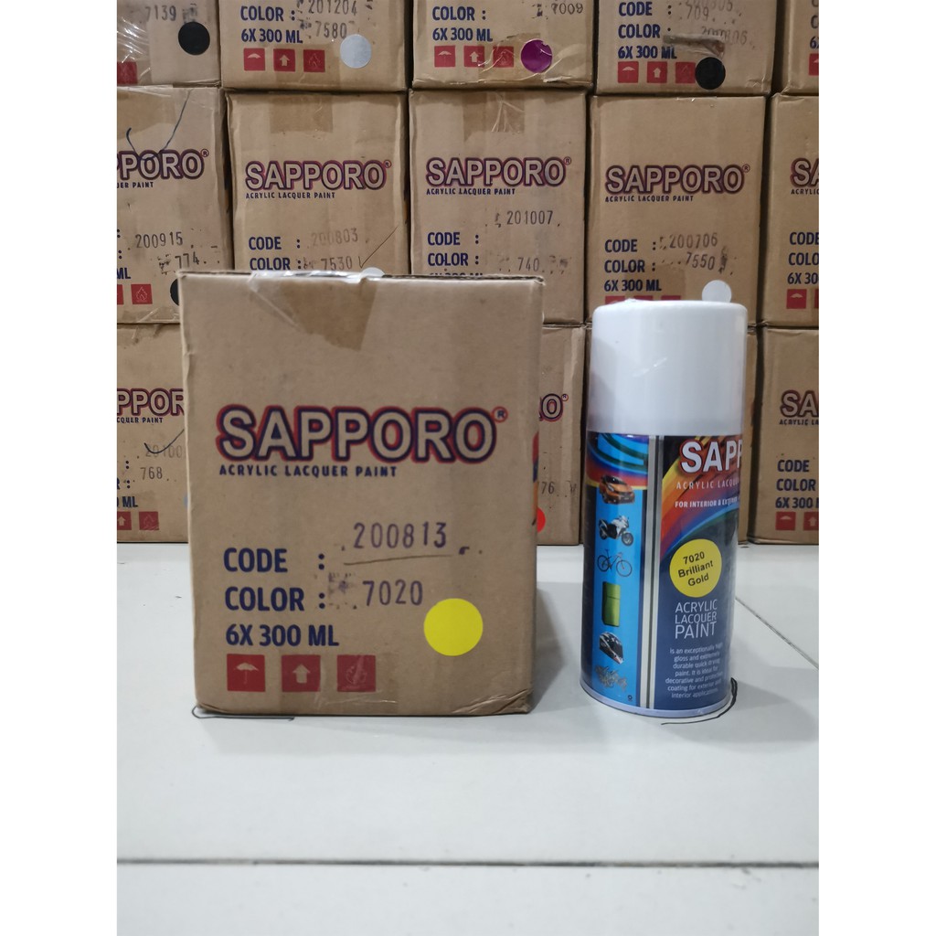 Cat Semprot Sapporo Paint 7020 Brilliant Gold