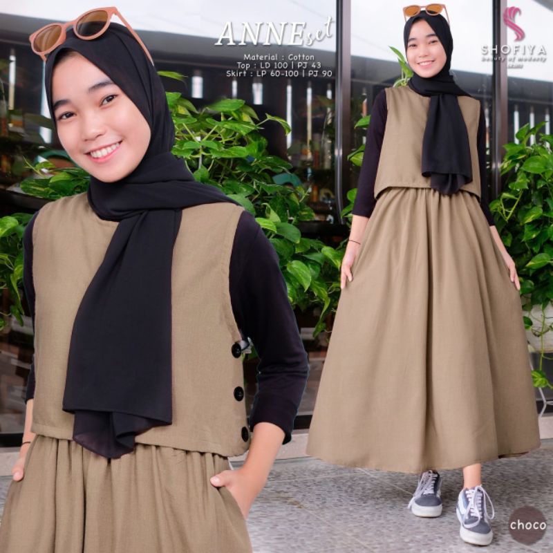[READY] SANDRA • ARUMA • ANNE BY SHOFIYA / SET DRESS ROK BUSUI