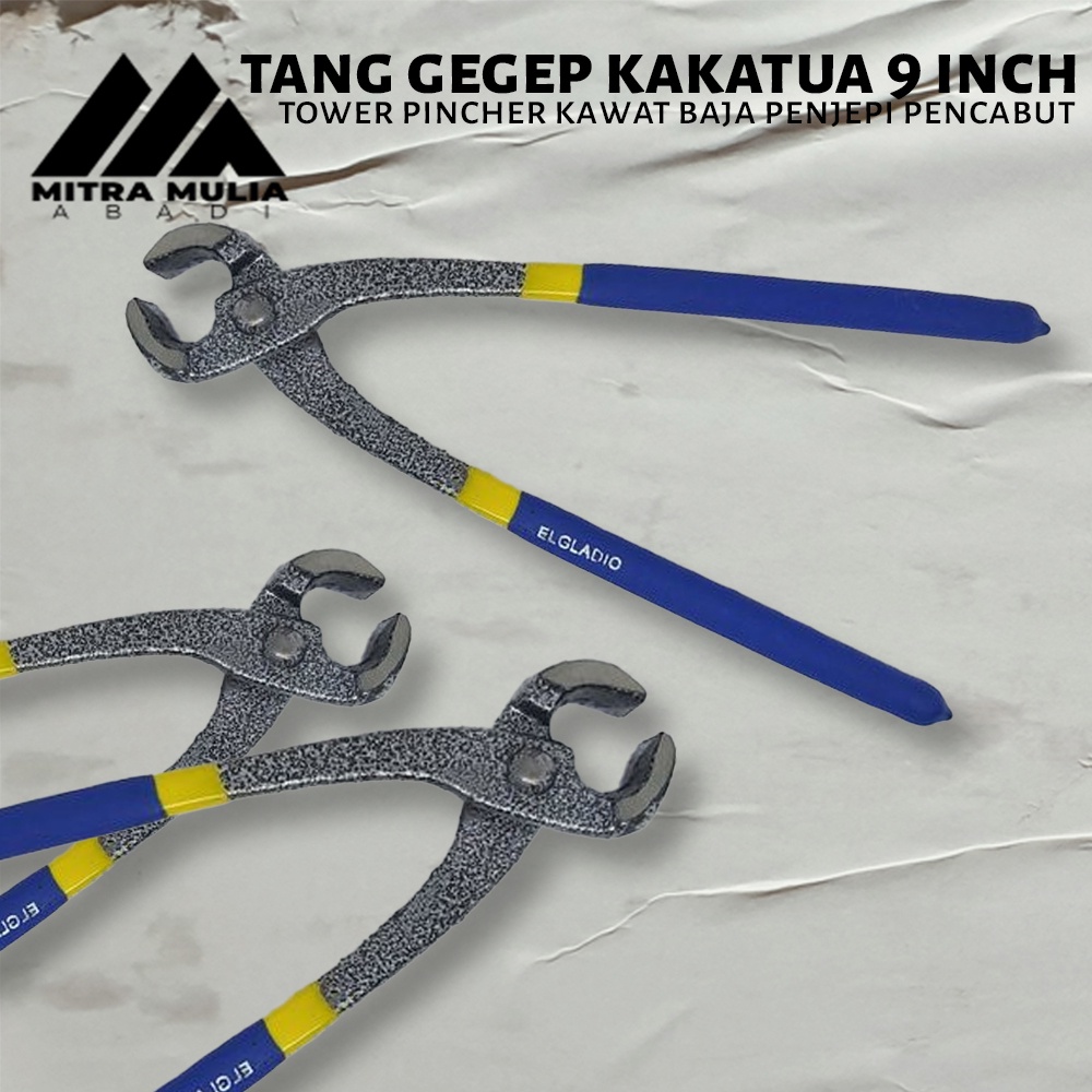 Gegep / Tang Jepit Pencabut / Tower Pincher Kawat Baja Wanly 9&quot;