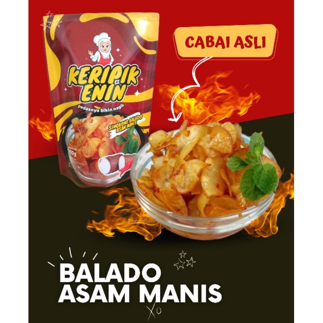 

Keripik Singkong Balado Asam Manis Oleh - Oleh Khas Jonggol - Kripik Pedas Manis