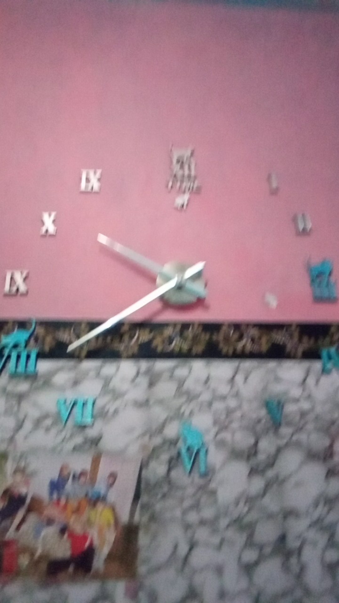 Jam Dinding Besar Diy Giant Wall Clock Quartz Creative Design Model Kucing Lucu - Diy-203