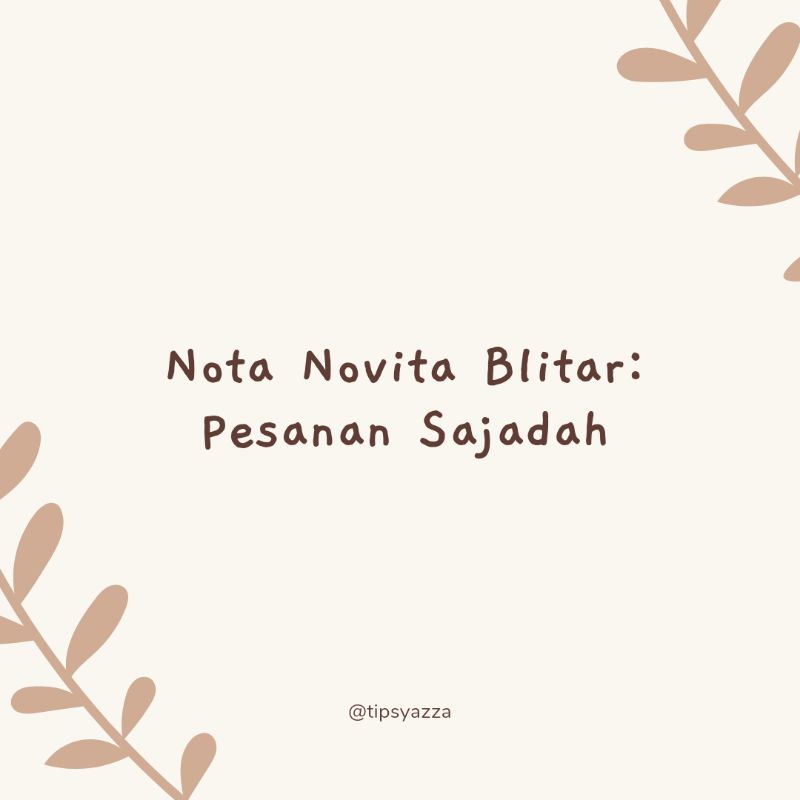 Nota Live: Sajadah Novita