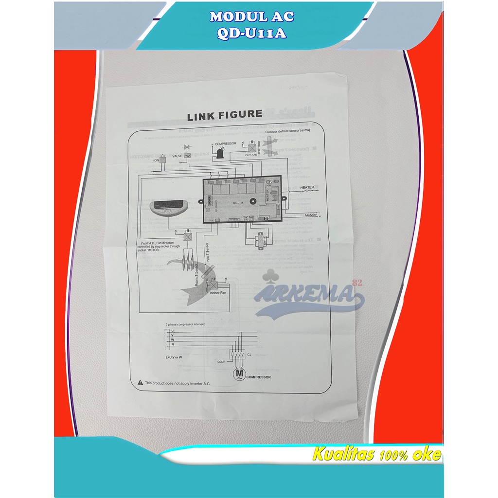 MODUL PCB AC STANDING FLOOR MULTI /  UNIVERSAL QD-U11A | CONTROL SYSTEM WITH WIRELESS REMOTE