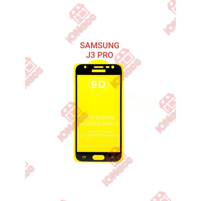 TEMPERED GLASS FULLLEM 9D 5D  SAMSUNG GALAXY J3 PRO-ANTI GORES KACA FULL HD