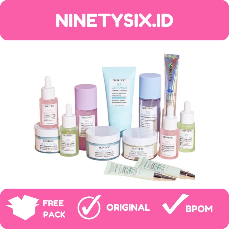 SKINTIFIC - 5X Ceramide Cleanser | Essence Toner | 10% Niacinamide Serum | 4D Hyaluronic Acid | Moisture Gel |  Exfoliating Toner |  360 CRYSTAL MASSAGER LIFTING EYE CREAM