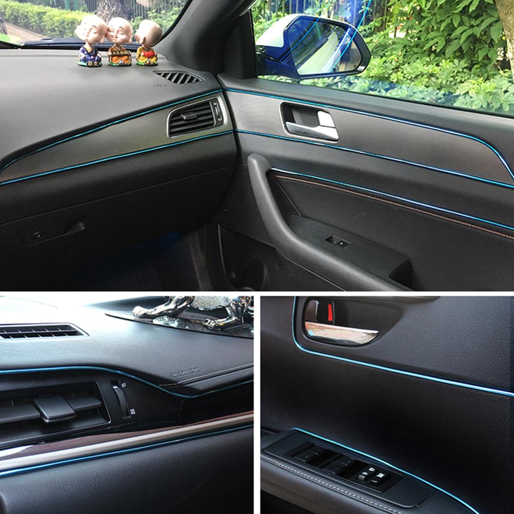 5m Car Interior Gap DF Chrome Moulding Trim Karet Strip Trim Grid Sticker lining Strip Pintu Mobil Interior Decor Titik Pinggir Strip dashboard Alat Dekorasi