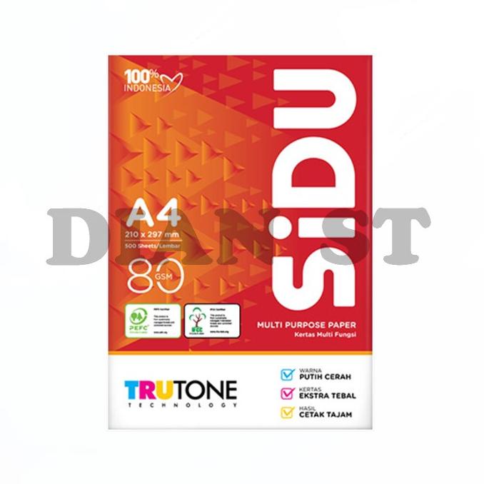 

Kertas HVS A4 80 Gram / GSM Sidu Sinar Dunia Print Fotocopy - rim
