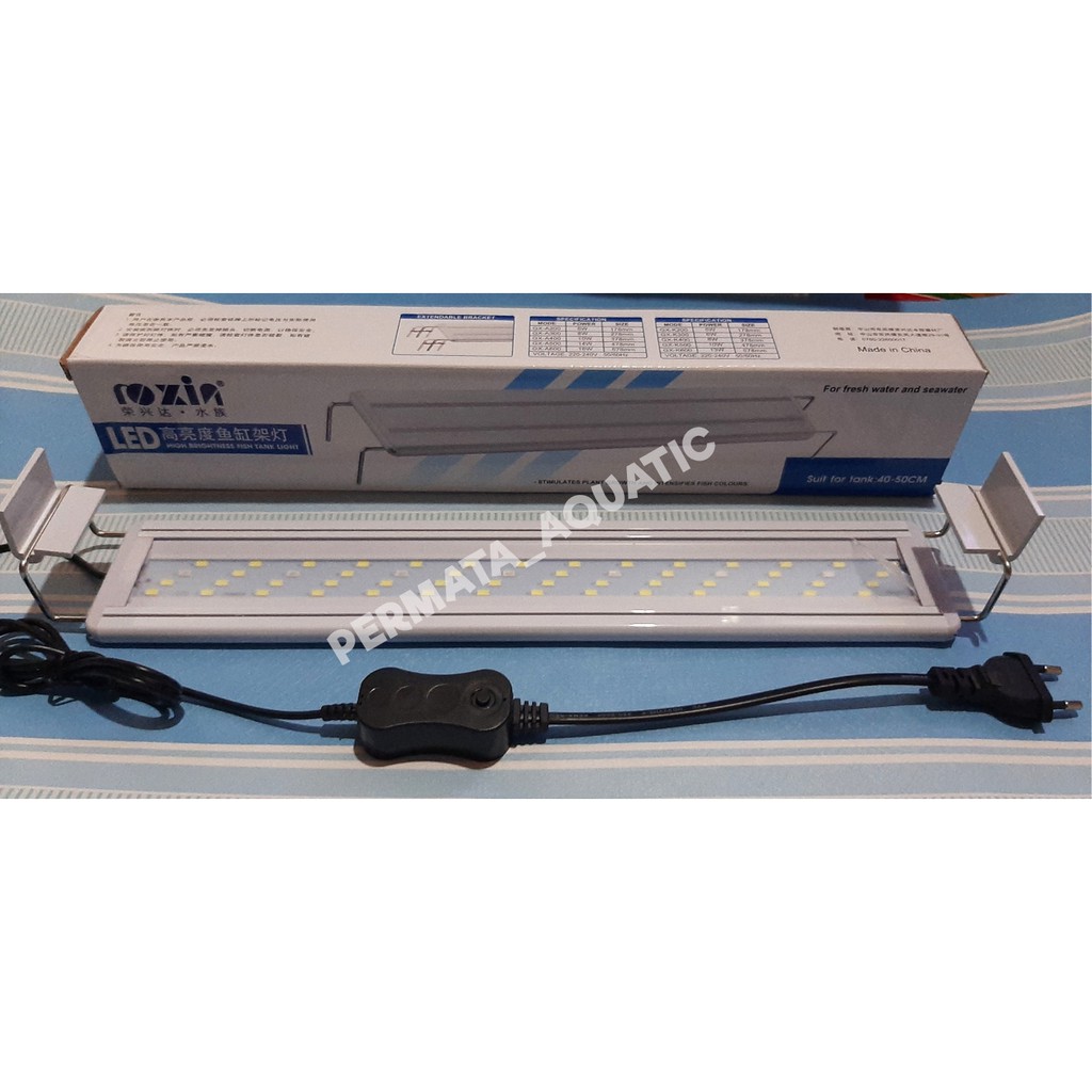 Lampu Aquarium / Lampu Aquscape /  Lampu gantung / lampu ikan hias / Lampu LED Roxin 8 Watt 40-50 Cm