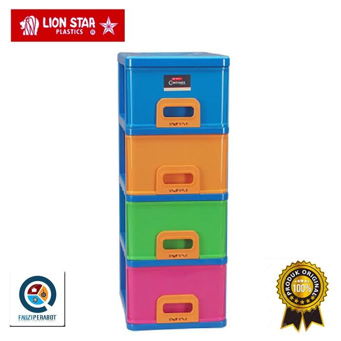 Laci | Infini Container M4 If-4 Lion Star Laci Plastik Susun 4