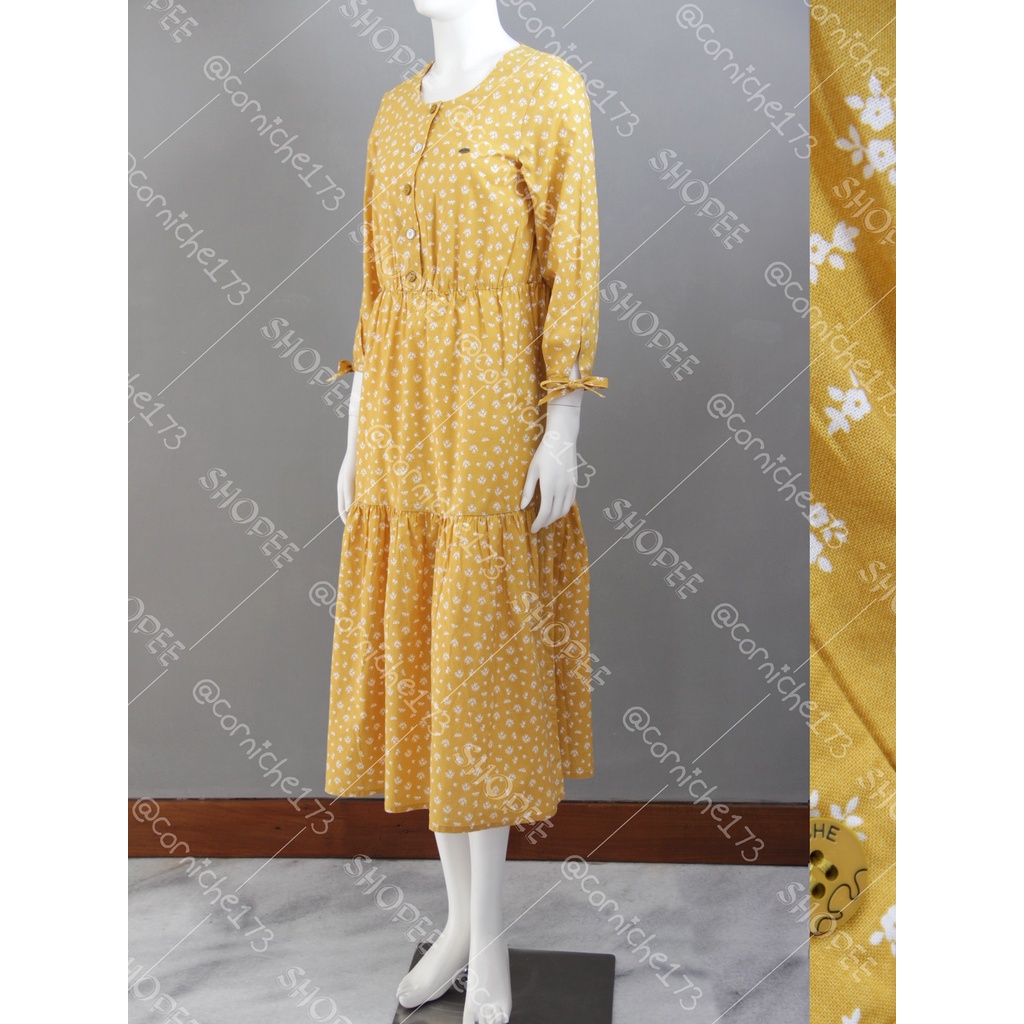 Corniche Nadeera Flower Dress Yellow - TB501432