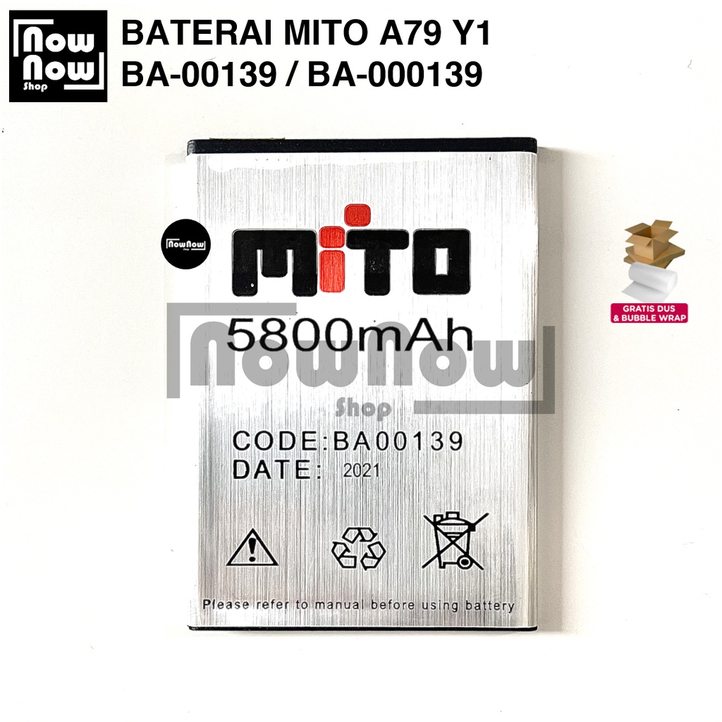 Baterai Mito A79 Y1 BA-00139 BA-000139 Original Double Power Batre Batrai Battery HP BA000139