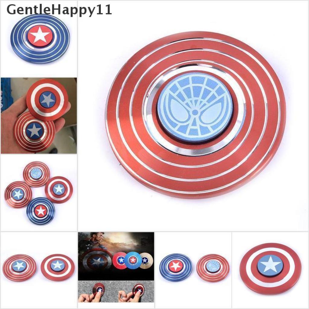 Gentlehappy American Captain Fingertip Gyro Shield Alloy Gyro Spinner Mainan Dekompresi