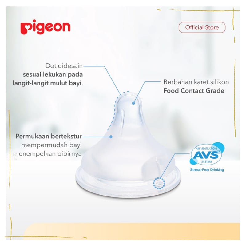 LAKUKU - PIGEON Dot Peristaltic Plus 3 Blister M &amp; L - Soft Touch Dot Bayi