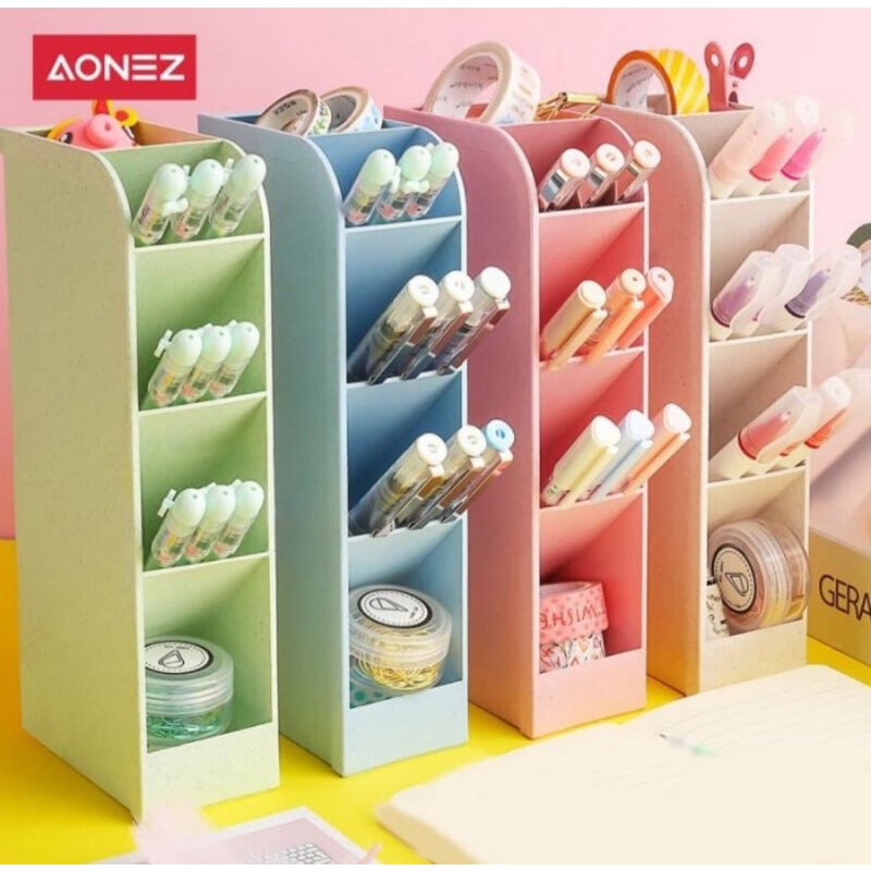 

Aonez 4 Tingkat Multifungsi Rak Pensil Pulpen Kantor