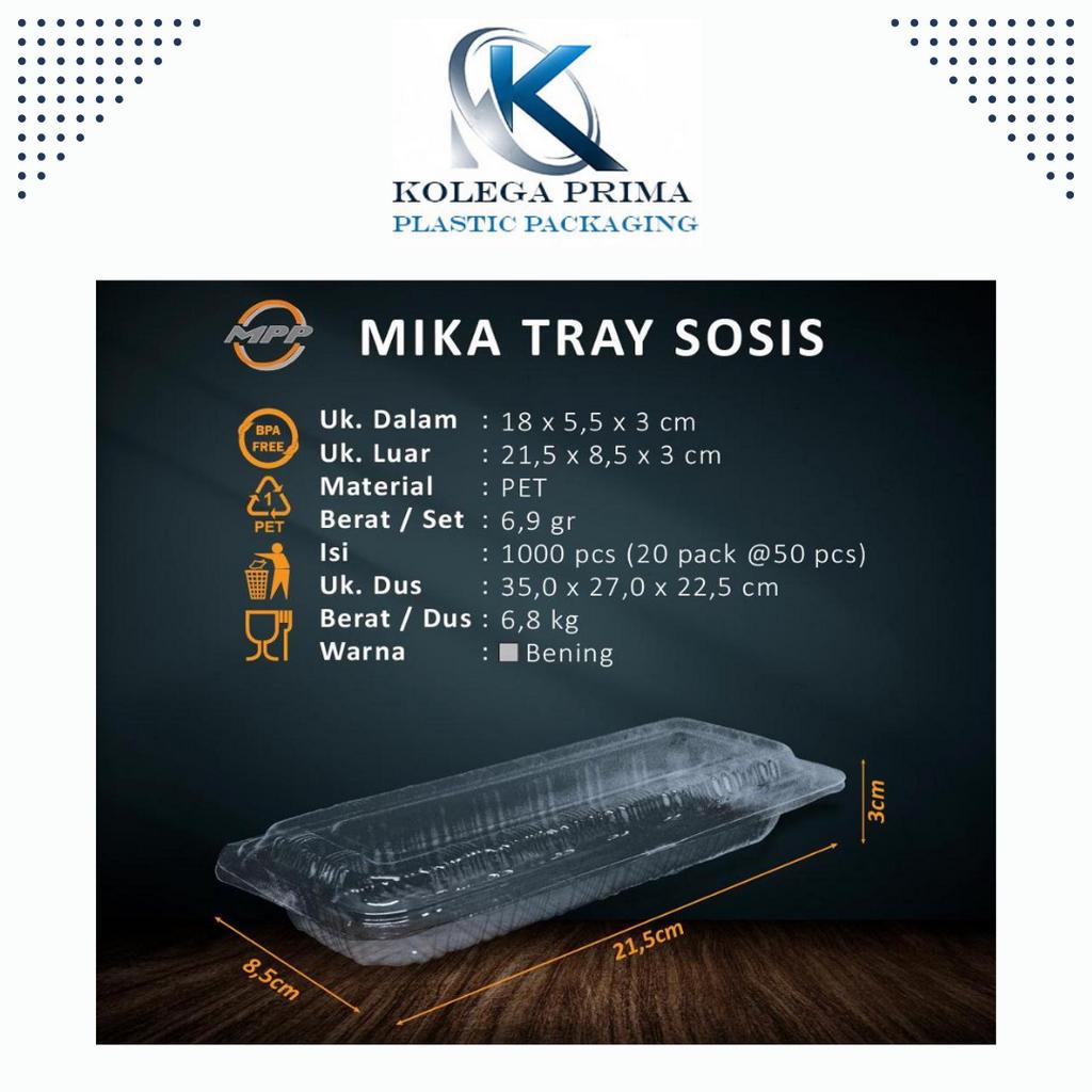 MIKA SOSIS BESAR/ MIKA ROTI HOTDOG/ TRAY SOSIS/ MIKA HOTDOG ISI 50PCS