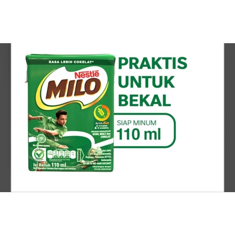 

Milo Activ-go Cokelat UHT Kotak 110 ml