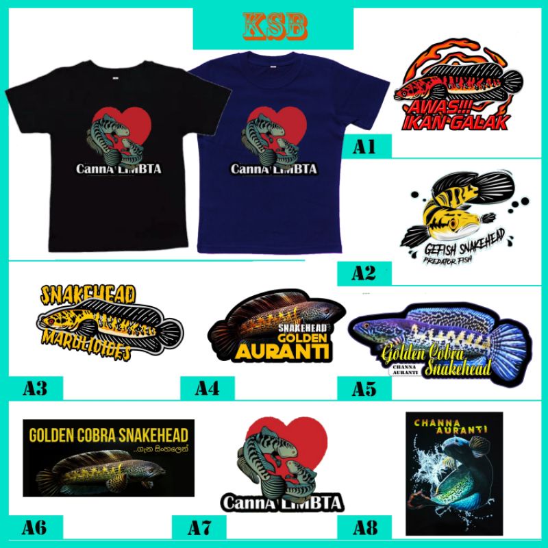 baju kaos anak laki laki ikan channa/limbata/kaos anak channa/t-shirt channa/kaos anak murah/kaos an
