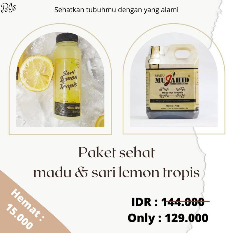 

paket madu 1kg + sari lemon tropis