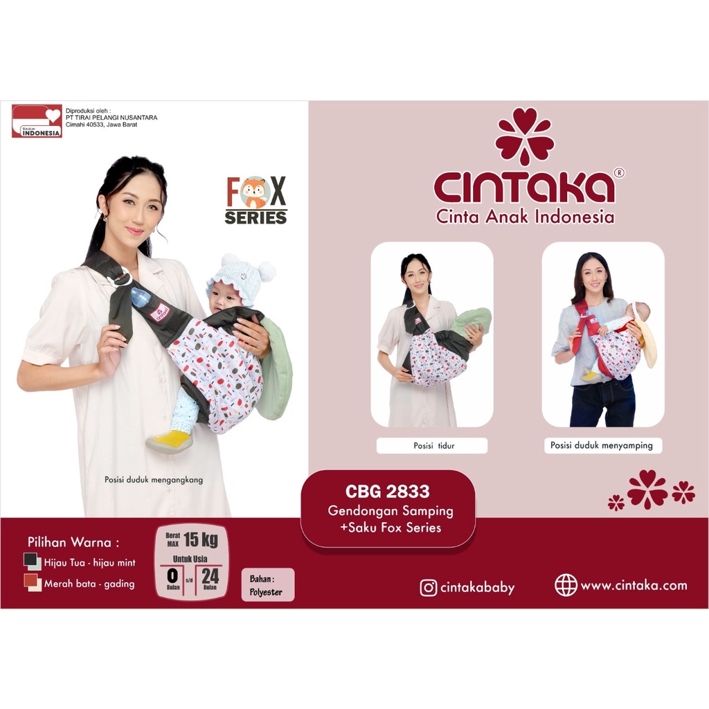 GENDONGAN Bayi Samping / Gendongan Bayi New Born / Gendongan Samping Bayi / PINGUIN / LITTLE DINO / GIRAFFE / Jungle Joy / BONNIE / MOCHA BEAR / FOX / BIRDY  / Gendongan Samping Baby Joy / Cintaka