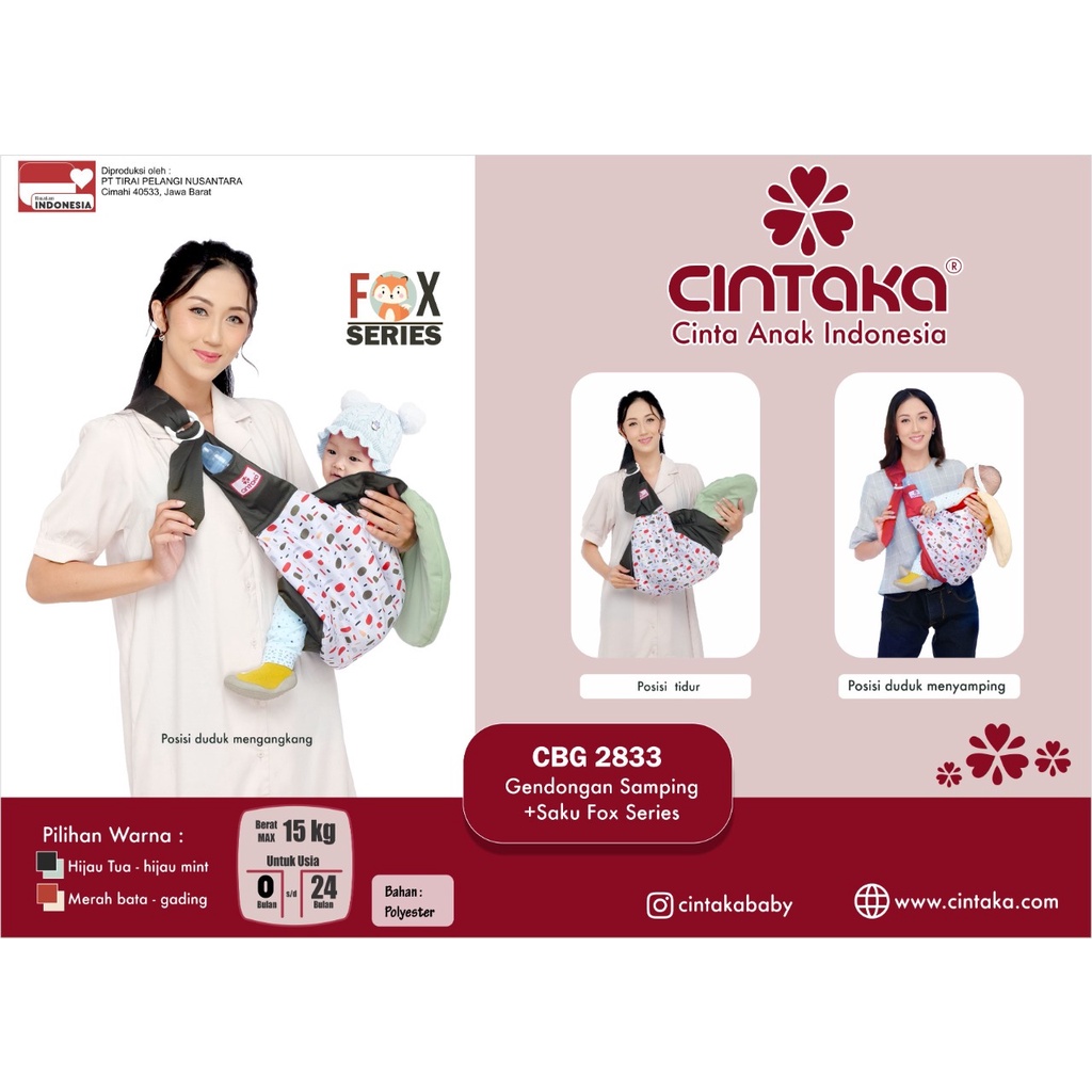 BABY JOY GENDONGAN SAMPING MURAH  PINGUIN / LITTLE DINO / GIRAFFE SERIES /FOX SERIES TRENDY MOM