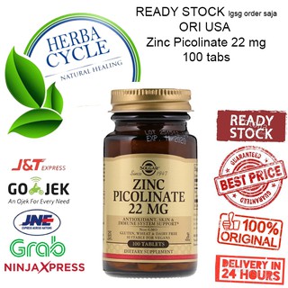 Solgar Zinc 50 Mg 100 Tablets Shopee Indonesia