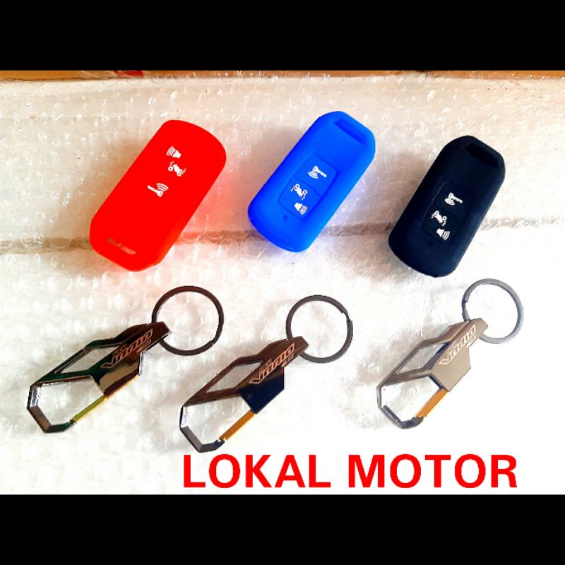 paket gantungan kunci dan silikon case cover remote Keyless HONDA VARIO 160