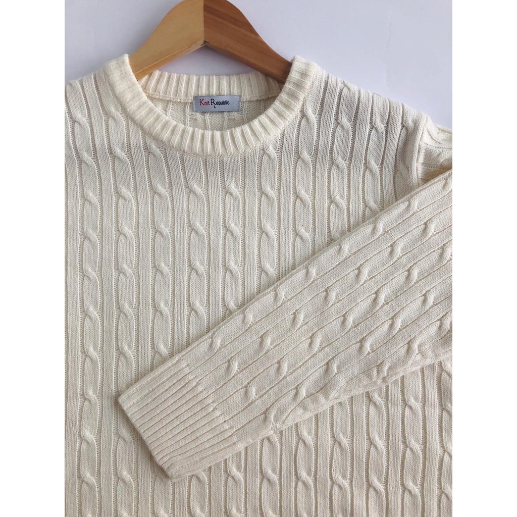 Elan Roundneck Cable Pullover