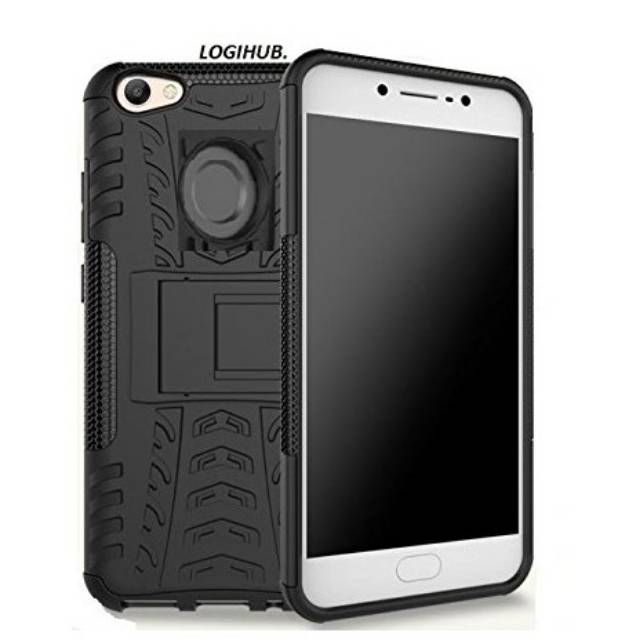 Rugged armor robot oppo f5  hard back case casing cover kick standing