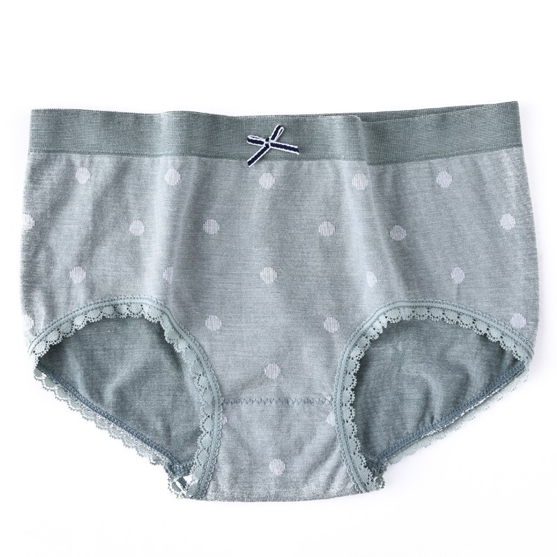 BEE - Celana Dalam Wanita Briefs Elastis Seamless Mid Waist Bahan Katun TM 9141-ABU MUDA